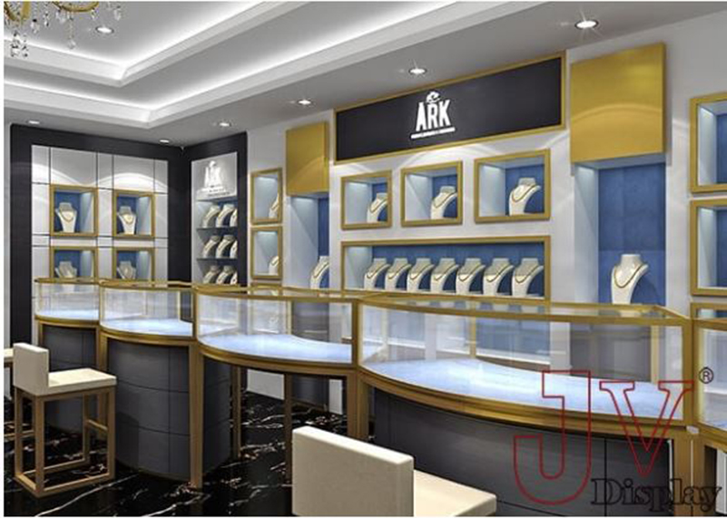 Interior design with display showcase